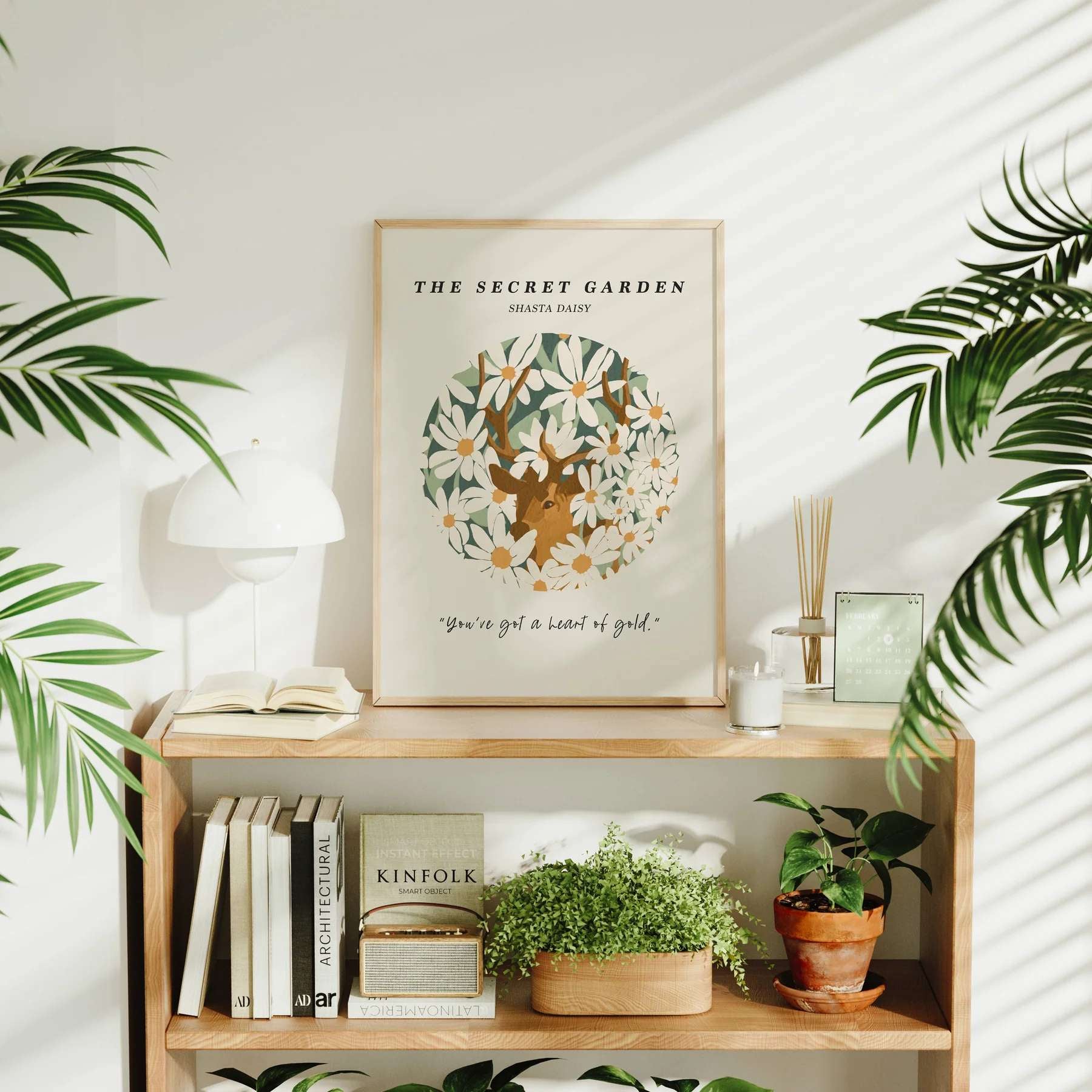 Wood Frame Mockup in Living Room,5x7 Frame Print Poster Mockup,Art