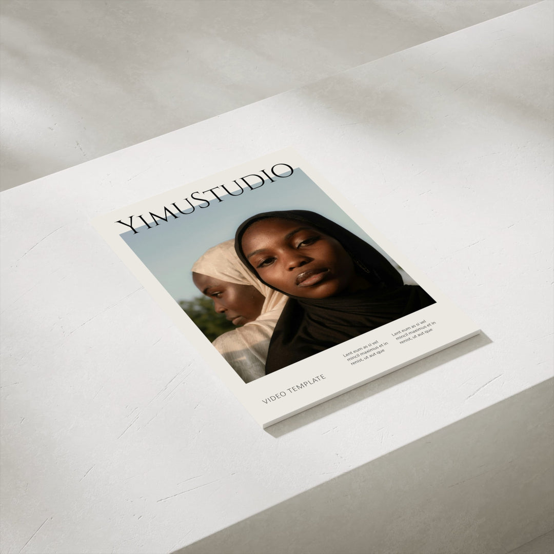 Animated Magzine Video Mockup,3D Page Flip Animation Template,Digital Download