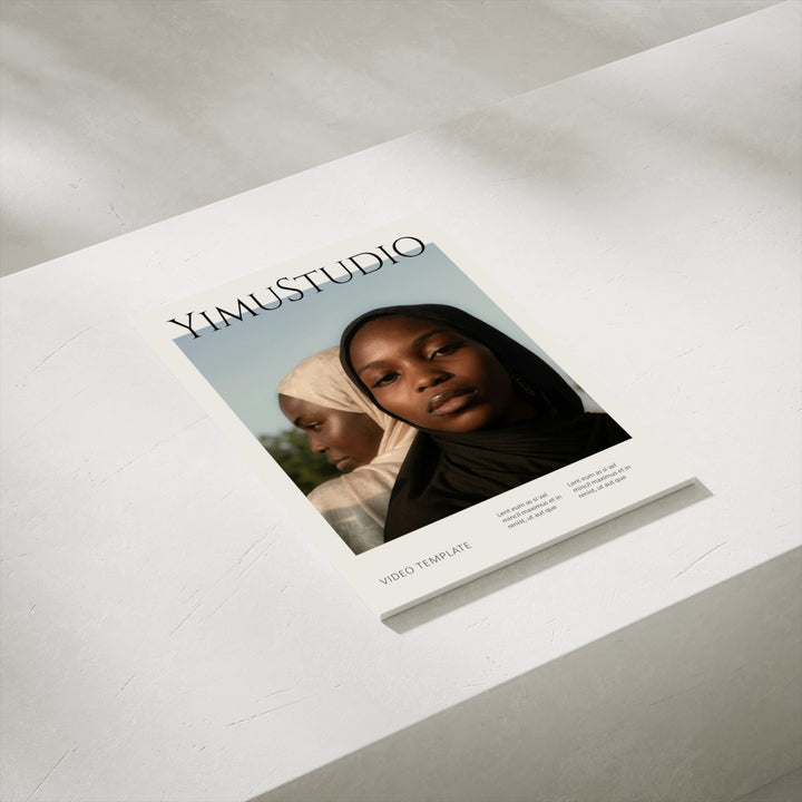 Animated Magzine Video Mockup,3D Page Flip Animation Template,Digital Download