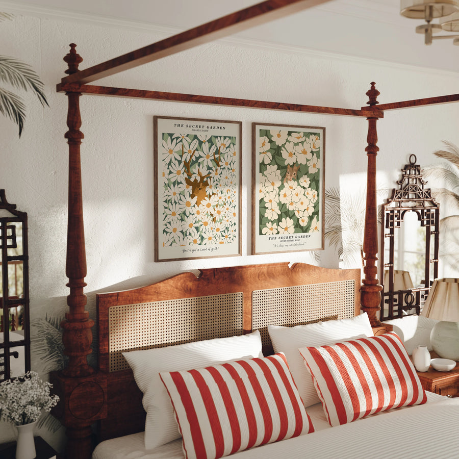 2 Wood Frame Mockups in South Asian Bedroom - 5x7 Ratio - preview 1