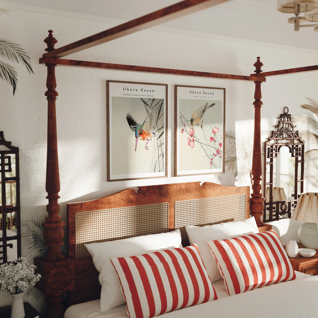2 Wood Frame Mockups in South Asian Bedroom - 5x7 Ratio - preview 2