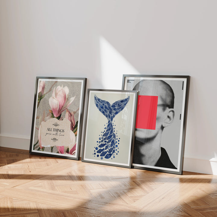 3 Minimal Black Frame Mockups in Home Interior - 3x4 Ratio - preview 1