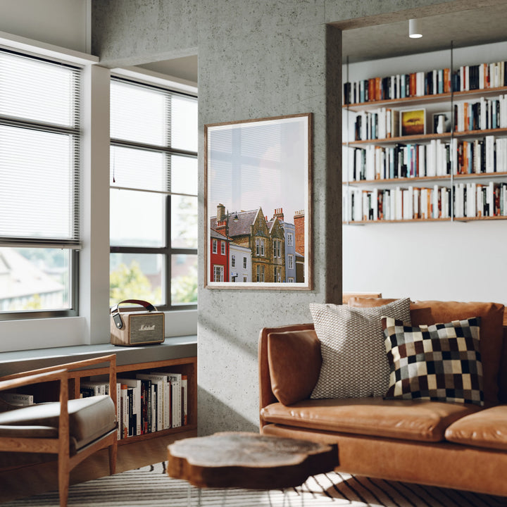3x4 Wood Frame Mockup, Living Room Wall Art, Minimalist PSD (Digital Download)