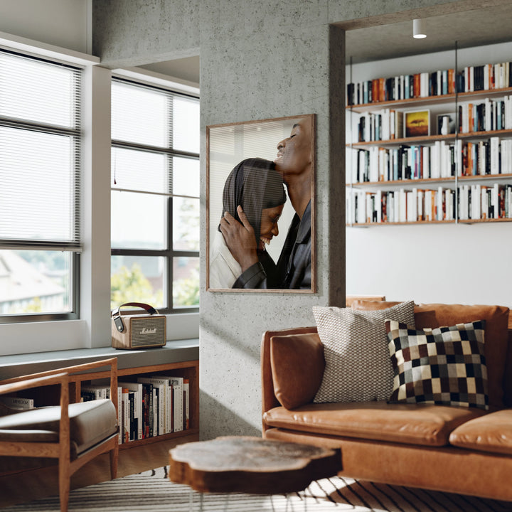 3x4 Wood Frame Mockup, Living Room Wall Art, Minimalist PSD (Digital Download)