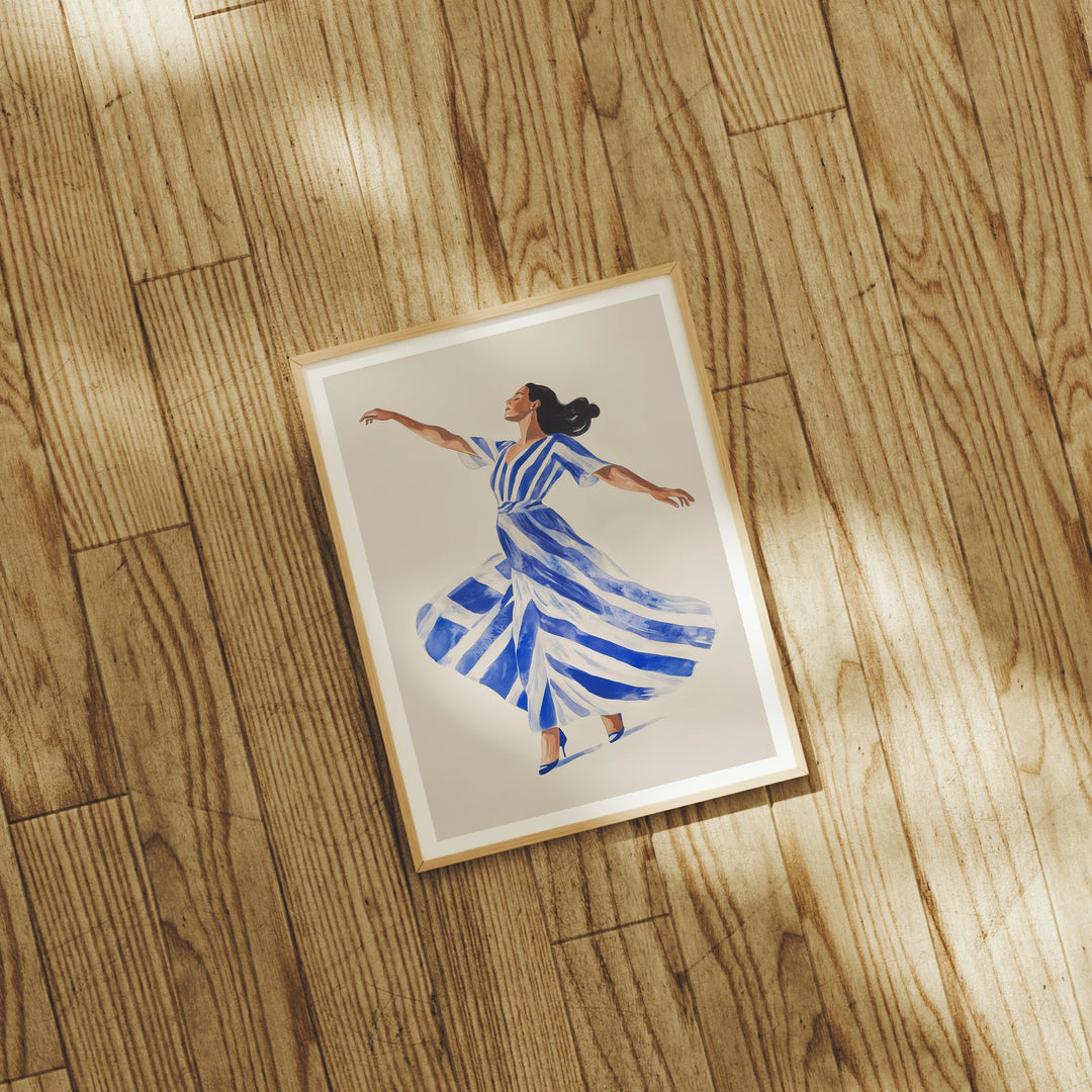Wood Frame Mockup on Floor,3x4 Ratio Boho Frame Mock-Up,Art Print Display,Print Poster Art Mockup,Modern Minimal Interior Art Mockup Psd