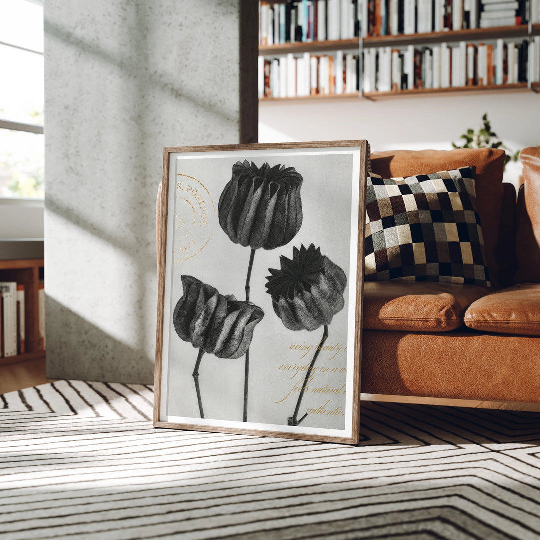 3x4 Wood Frame Mockup, Wall Art Poster Template (PSD Smart Object)