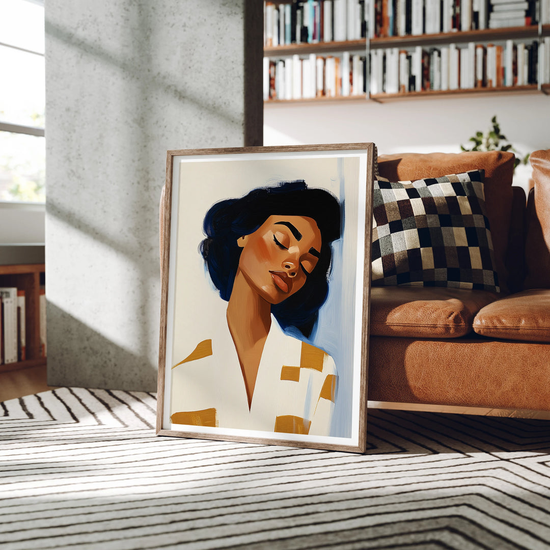 3x4 Wood Frame Mockup, Wall Art Poster Template (PSD Smart Object)
