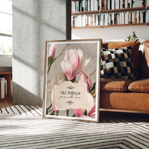 3x4 Wood Frame Mockup, Wall Art Poster Template (PSD Smart Object)