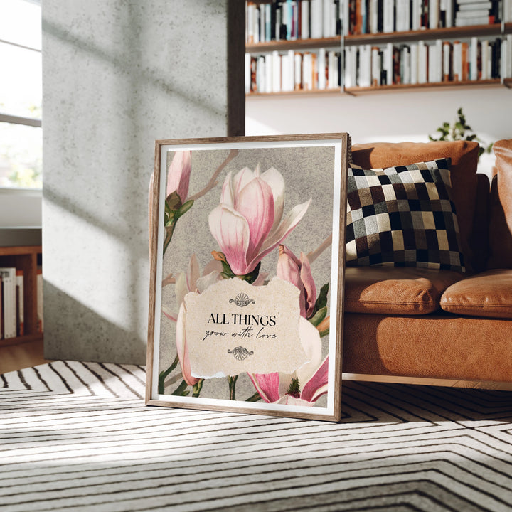 3x4 Wood Frame Mockup, Wall Art Poster Template (PSD Smart Object)