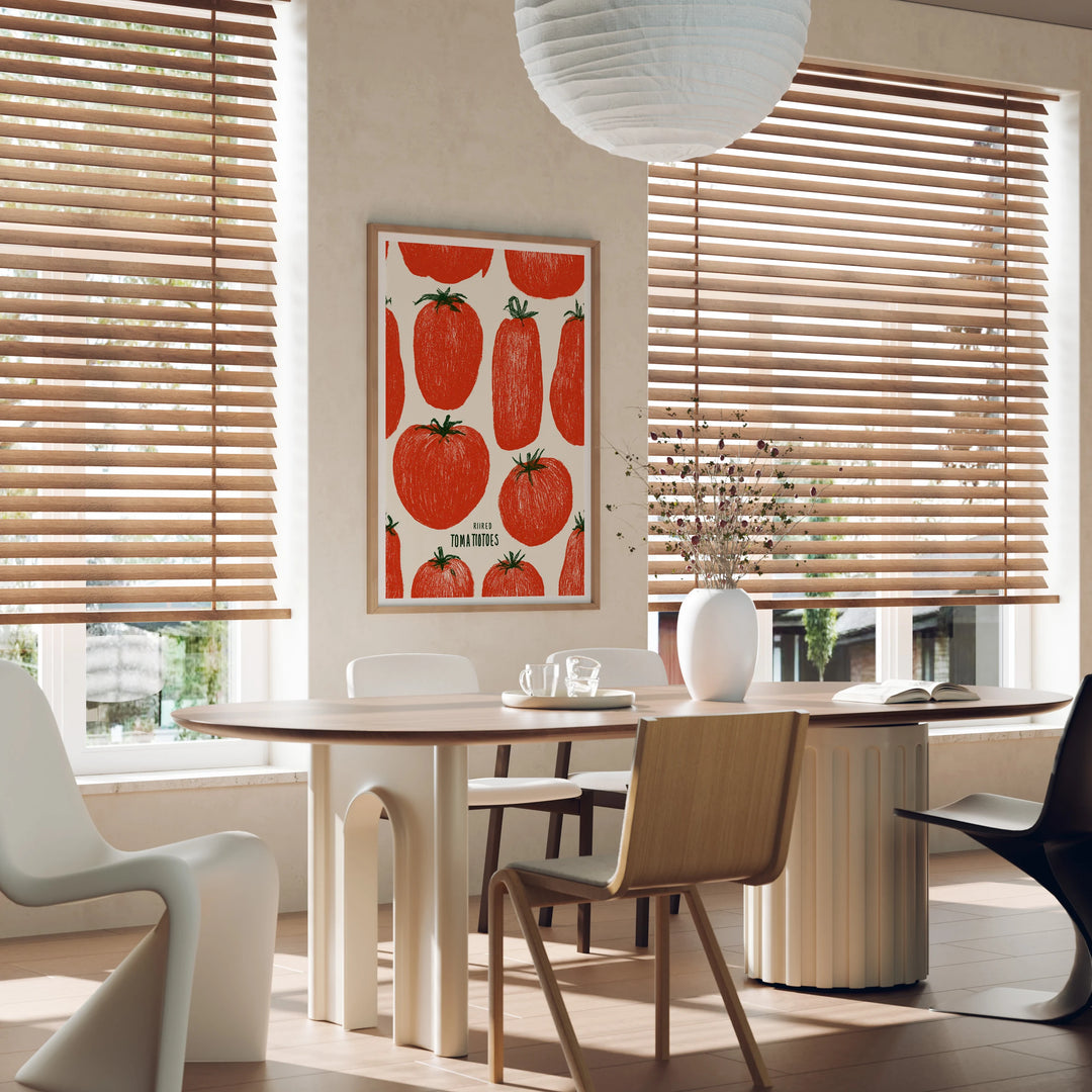5x7 Wood Frame Mockup, Dining Room Wall Art, Poster Display (PSD JPEG)