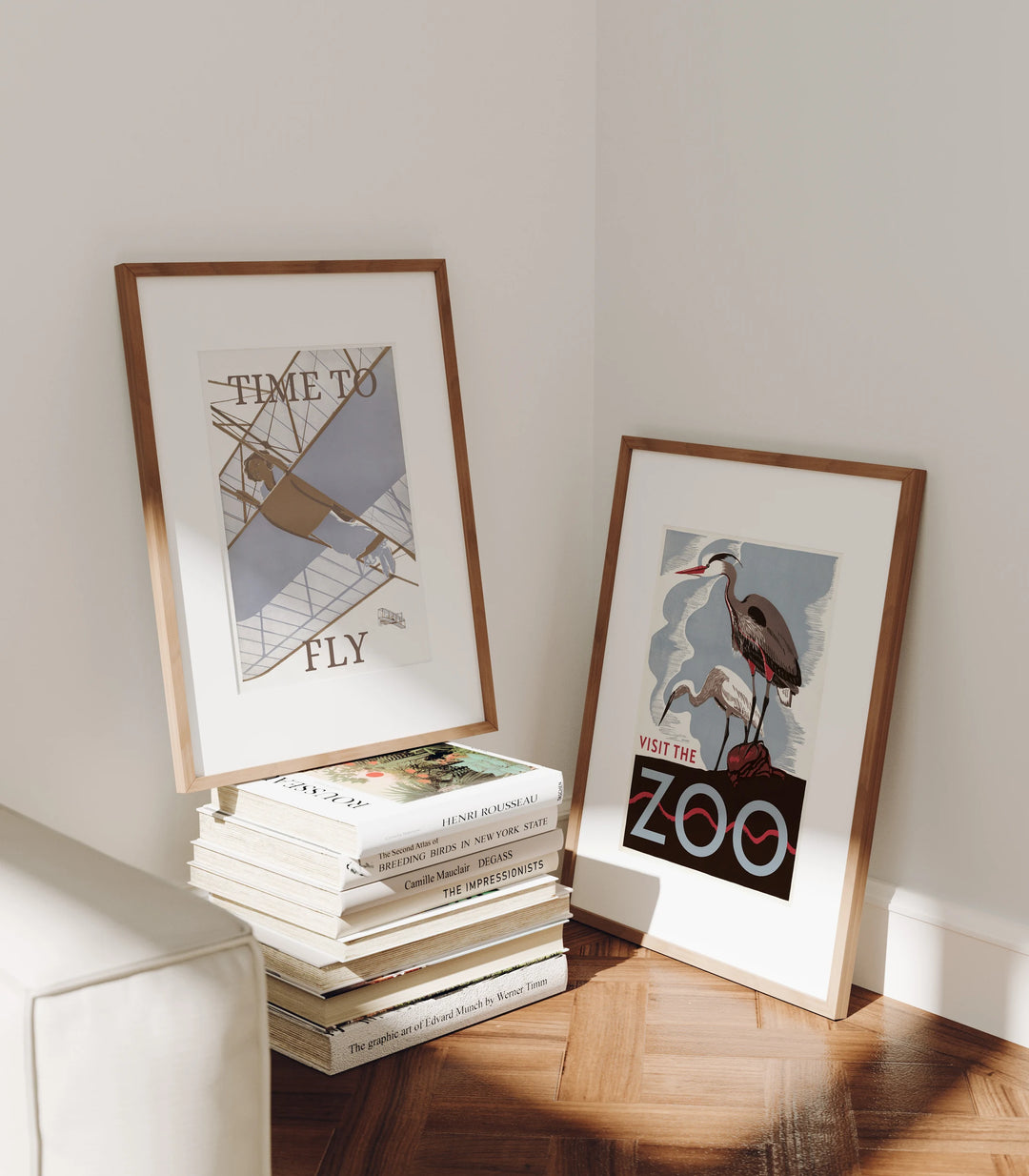 5x7 Wood Frame Mockups, Set of 2 Wall Art Mockups (PSD, JPEG)