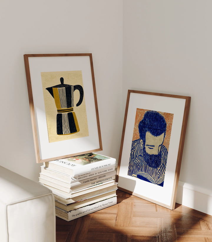 5x7 Wood Frame Mockups, Set of 2 Wall Art Mockups (PSD, JPEG)
