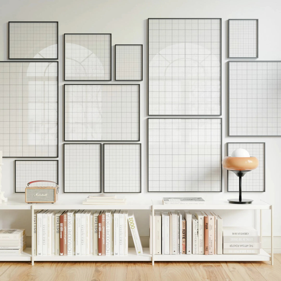 Animated 13 Black Frame Gallery Wall without Mats - 5x7 Ratio - preview 2