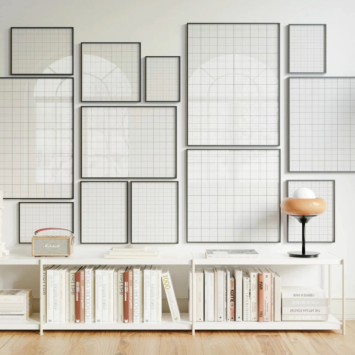Animated 13 Black Frame Gallery Wall without Mats - 5x7 Ratio - preview 2