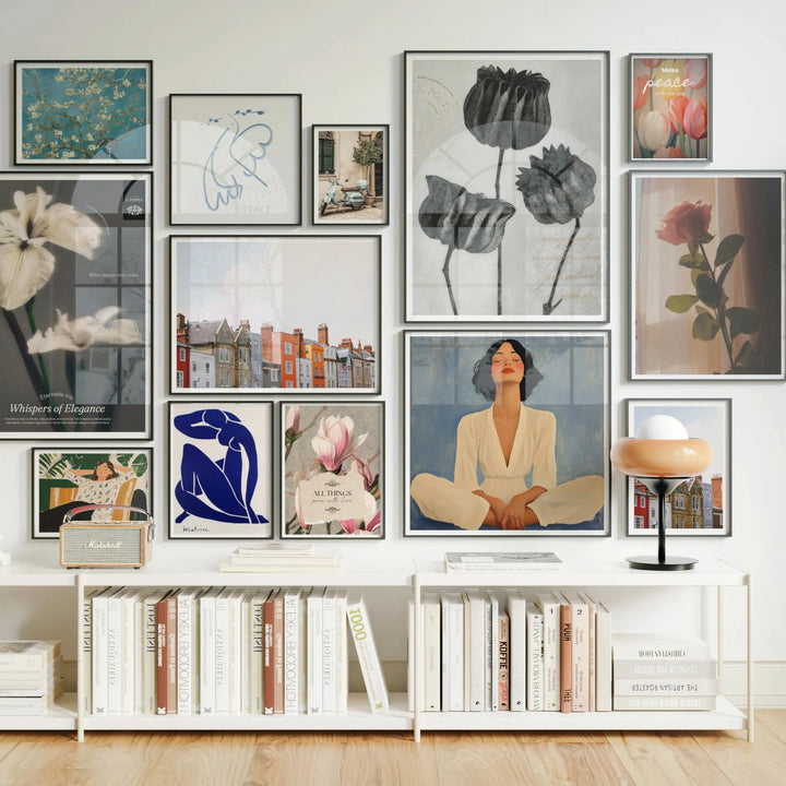Animated 13 Black Frame Gallery Wall without Mats - 5x7 Ratio - preview 5