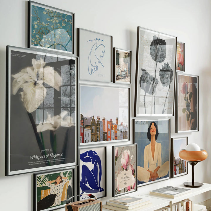 Animated 13 Black Frame Gallery Wall without Mats - 5x7 Ratio - preview 6