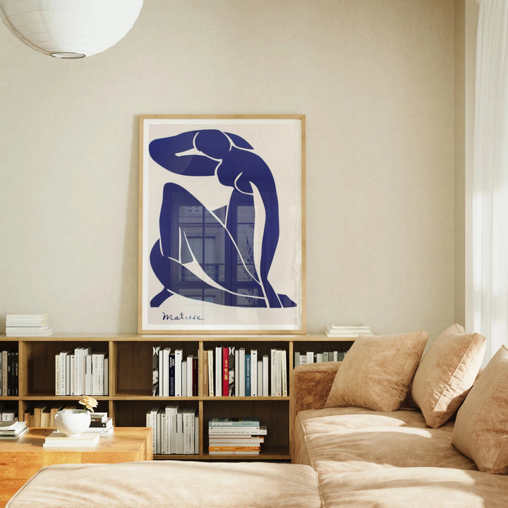 Animated oak wood frame mockup in Scandinavian living room - 3x4 ratio - preview 4