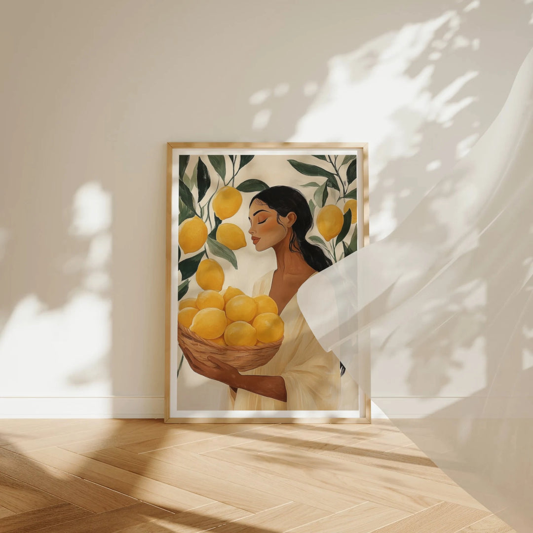 Animated Oak Wood Frame in Sunlit Room - 5x7 Ratio - preview 1
