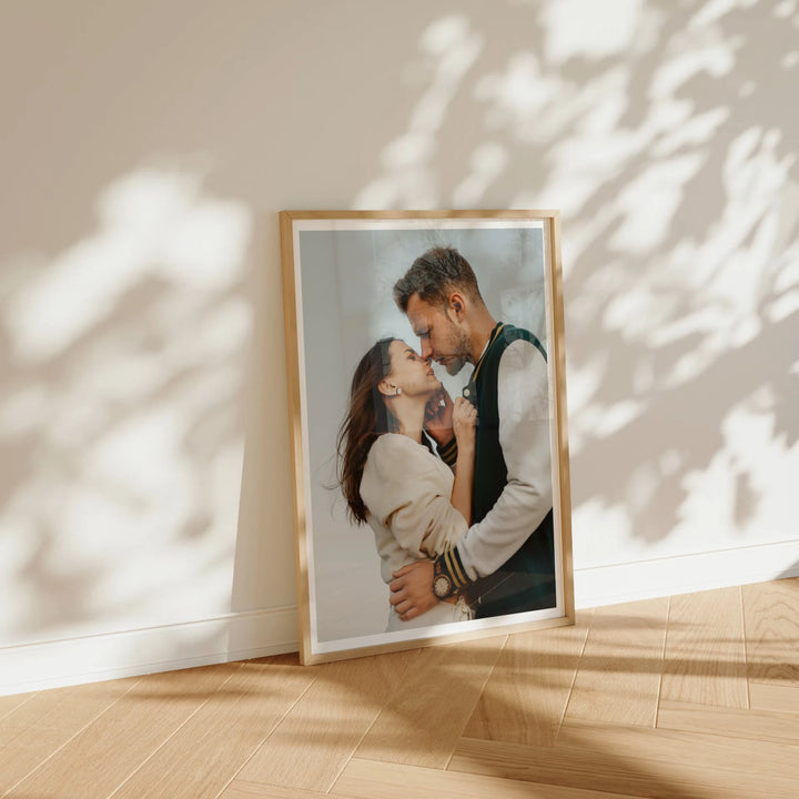 Animated Oak Wood Frame in Sunlit Room - 5x7 Ratio - preview 3