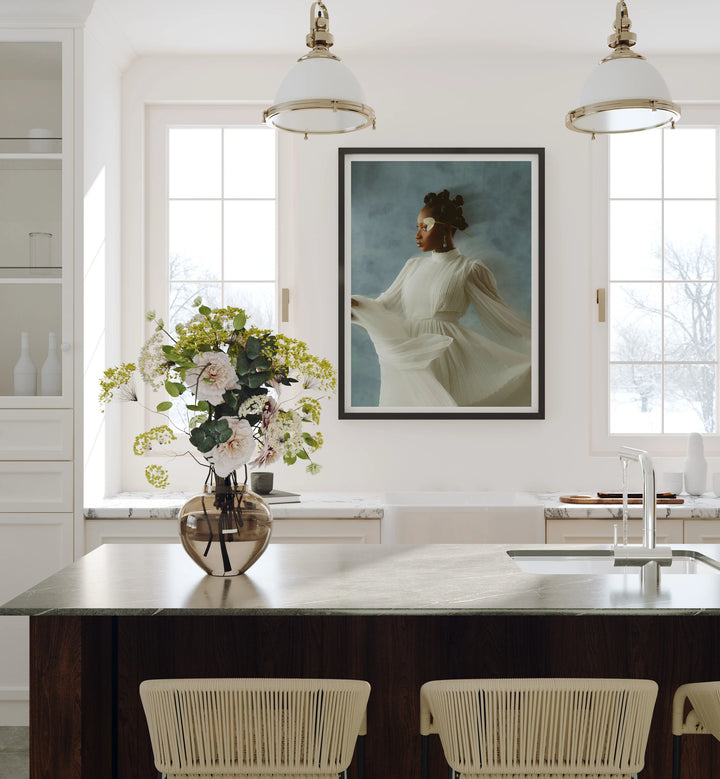 Black Frame Mockup in Modern Kitchen - 3x4 Ratio - preview 2