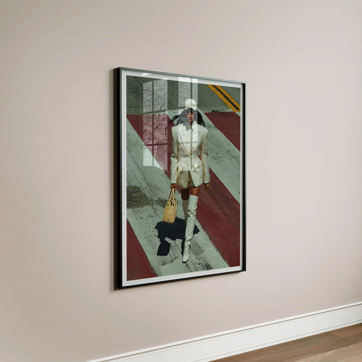 Black Frame Mockup with Reflection, Wall Art Poster Mockup (3x4 Ratio)
