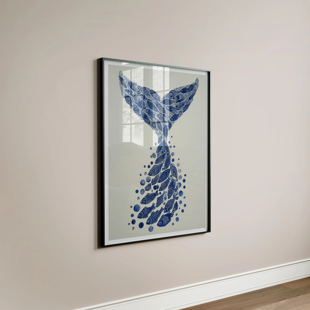 Black Frame Mockup with Reflection, Wall Art Poster Mockup (3x4 Ratio)