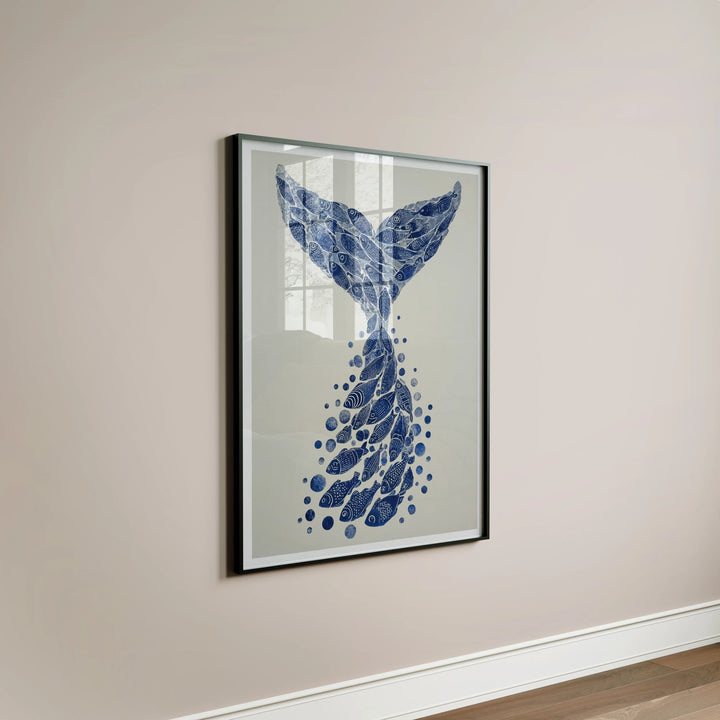 Black Frame Mockup with Reflection, Wall Art Poster Mockup (3x4 Ratio)