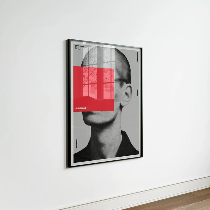 Black Frame Mockup with Reflection, Wall Art Poster Mockup (3x4 Ratio)