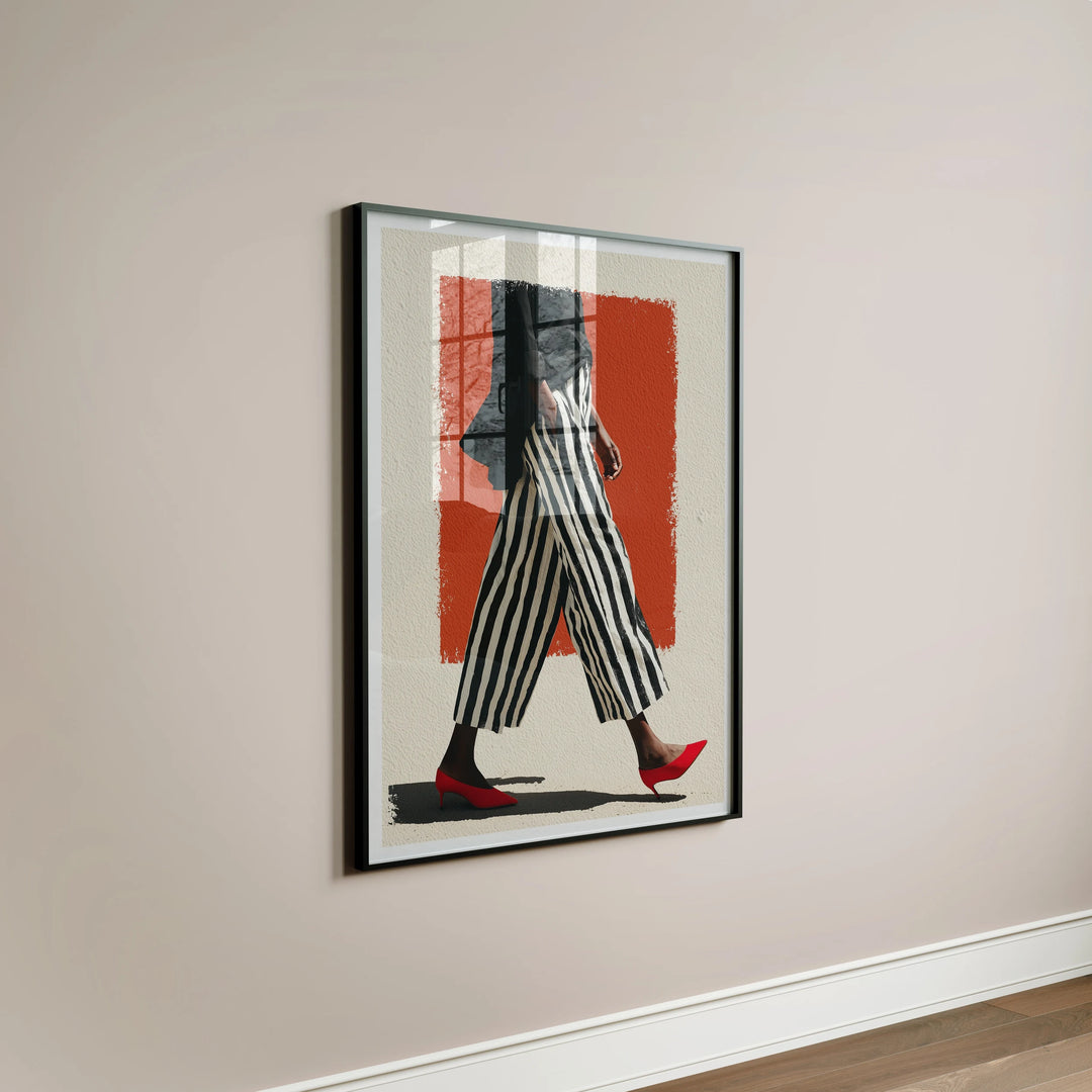 Black Frame Mockup with Reflection, Wall Art Poster Mockup (3x4 Ratio)
