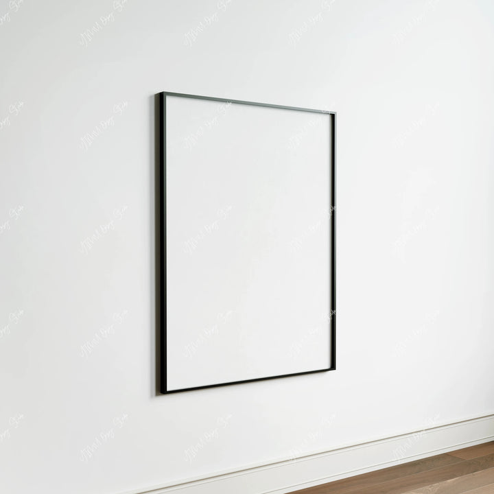 Black Frame Mockup with Reflection, Wall Art Poster Mockup (3x4 Ratio)