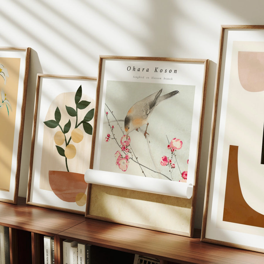 Vertical 5x7 gallery wall video mockup for poster set promotion