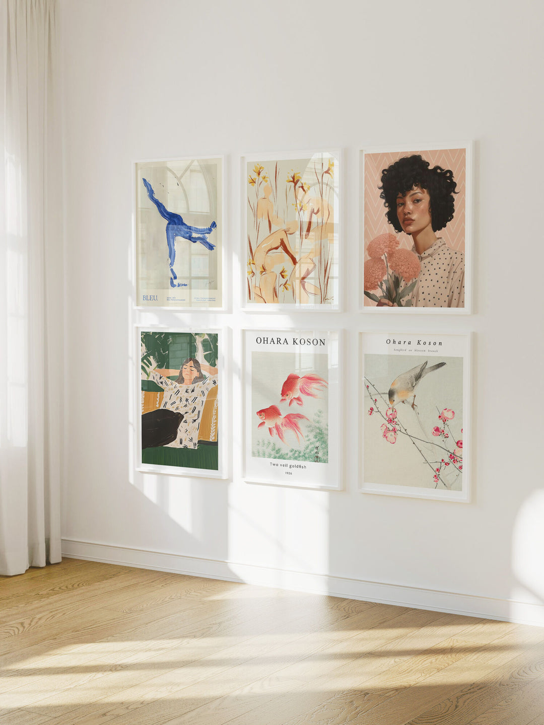 Minimalist Gallery Frame Mockup,6 Frames White Frame Mockup ,DIN A Frame Mock-Up,Artwork Wall Mockup