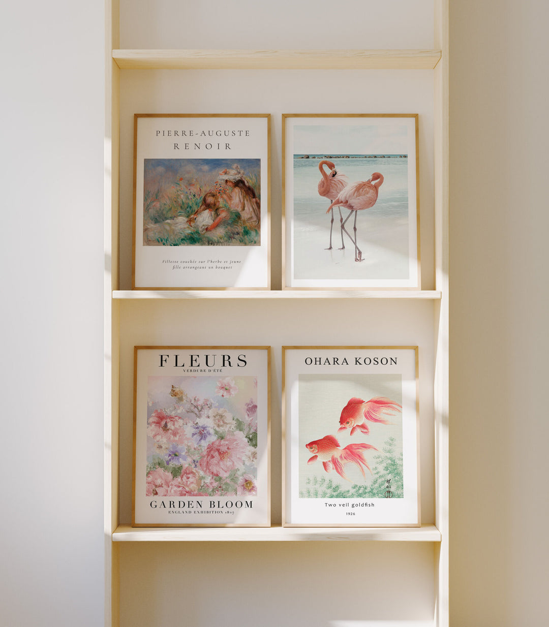 Set of 4 Gallery Art Frame Mockup,3x4 Wood Frame Mock-up,Picture Frame Mockup