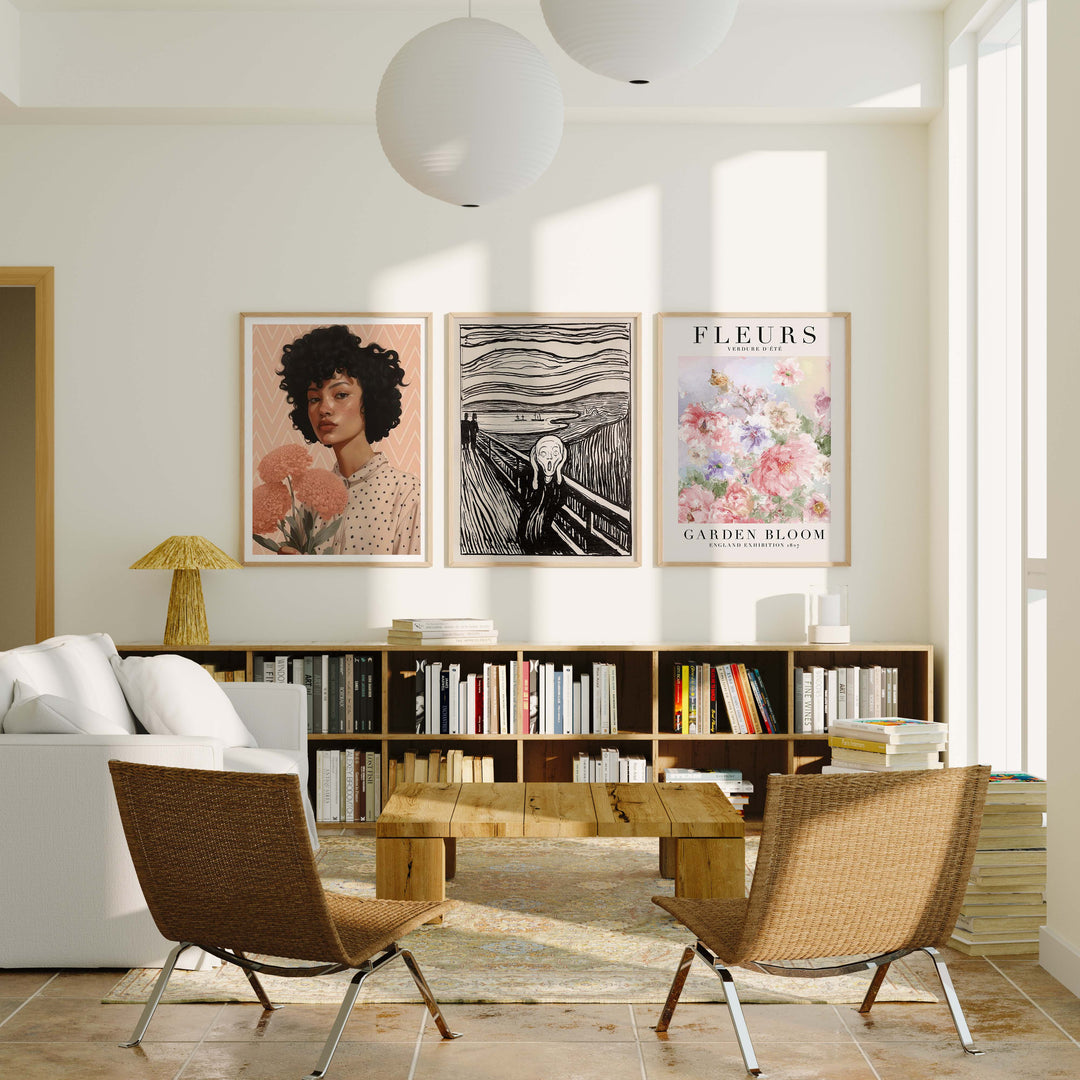 Set of 3 Wood Frame Mockup,3x4 Ratio Frame Mock-Up,Art Print Display,Wall Art Mockup