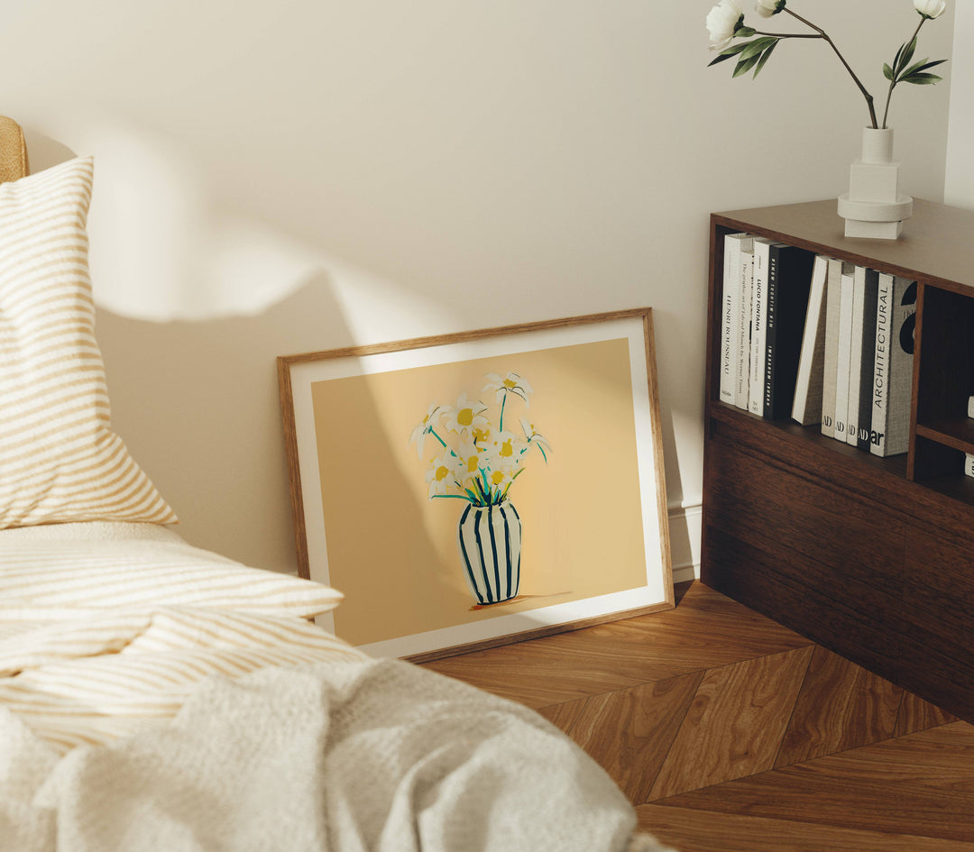 4x3 Landscape Wood Frame Mockup,Art Print Display,Realistic Frame Mockup