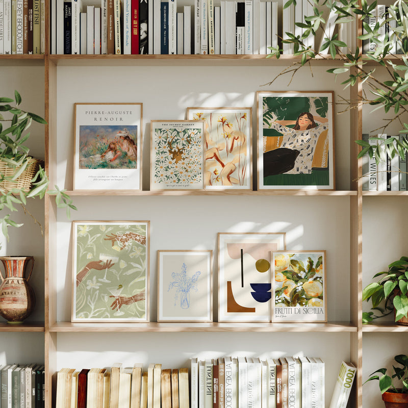 Set of 8 Gallery Wall Frame Mockup,Art Print Mockup,Photoshop Template