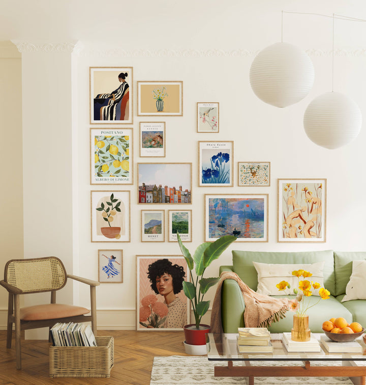 Gallery Wall Mockup,15 Frames Wall Art Mockup,Digital Art Mockup