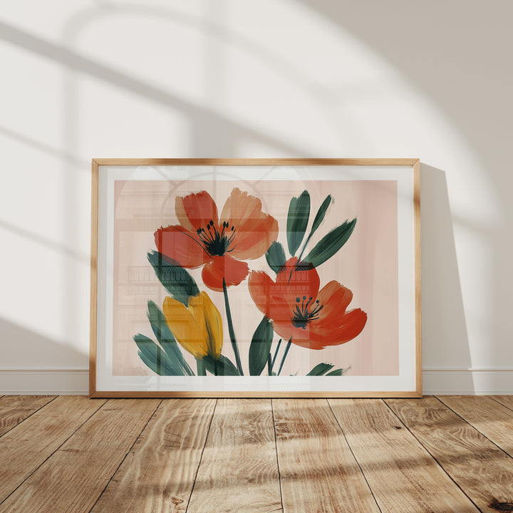 7x5 Horizontal Wood Frame Mockup with Reflection,Art Print Mockup,Photoshop Templates