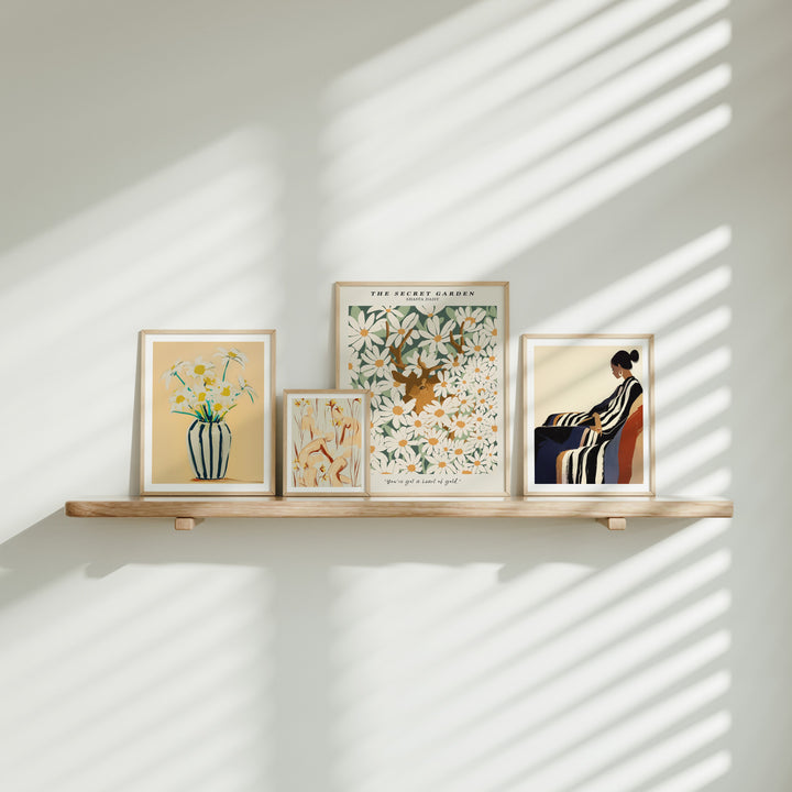 Set of 4 Wood Frame Mockup,Mimimalist Mockup,Art Print Mockup