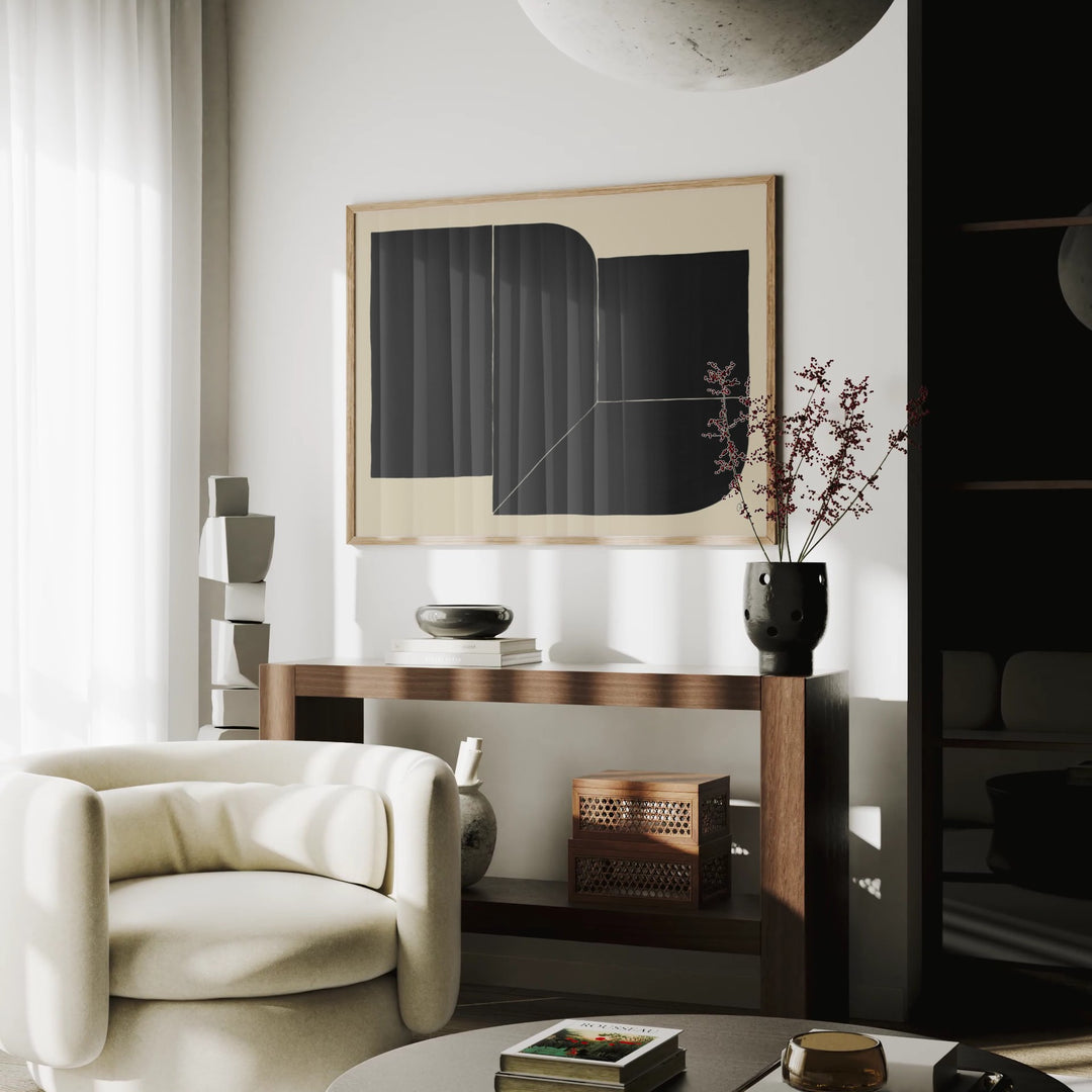 Animated Video Wood Frame Mockup | Horizontal 4x3 Ratio | 3 Scenes Interior Mockup Video