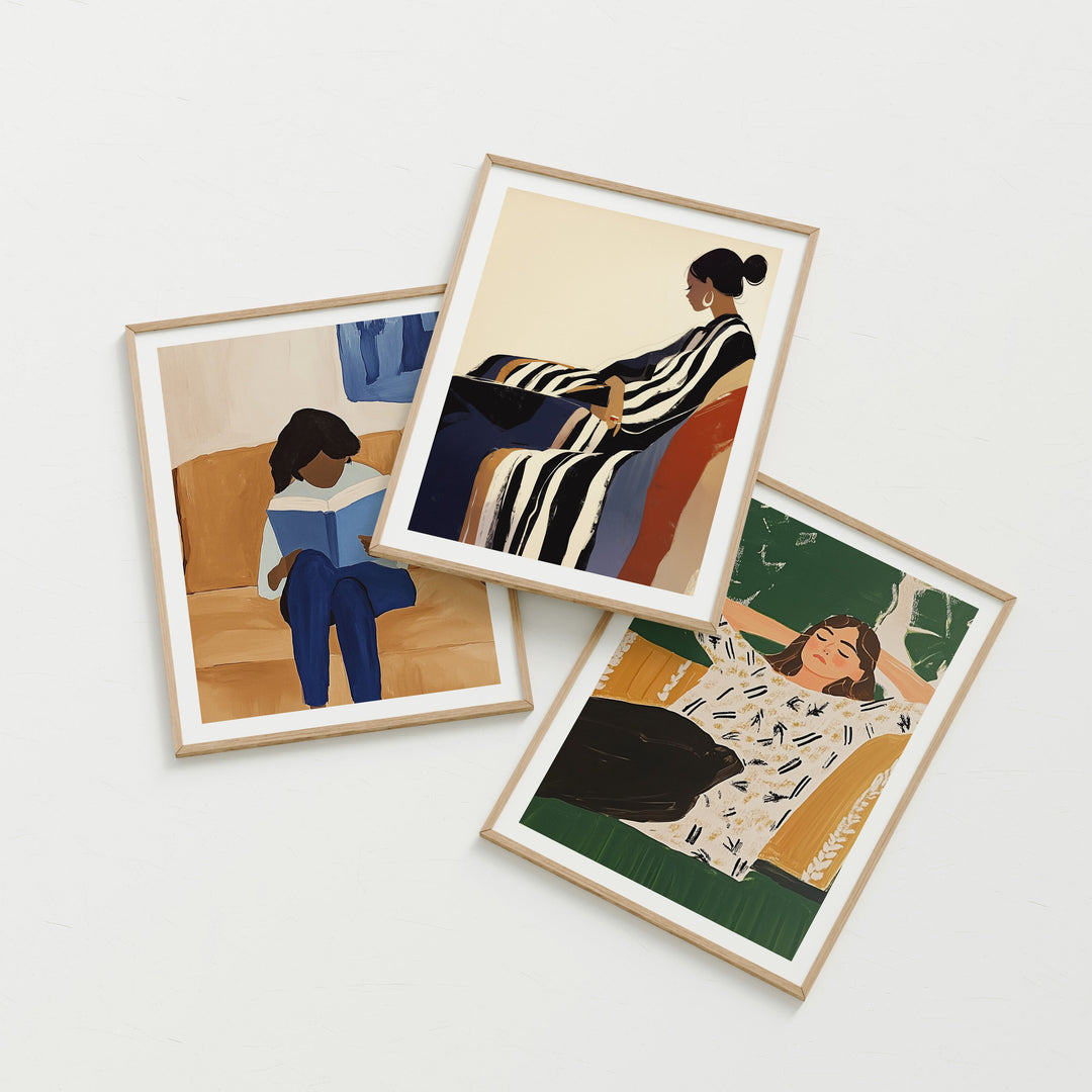 3 Frames Mockup,3x4 Ratio Wood Frame Mock-Up with Blank Background,Art Print Mockup