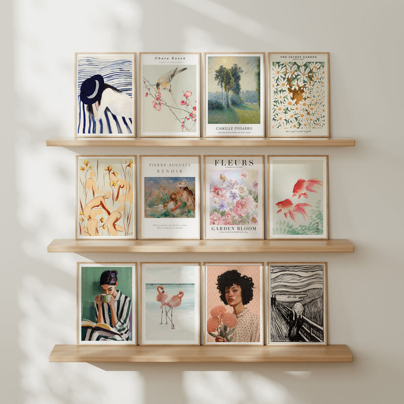 Gallery Wall Frame Mockup,12 Frames DIN A Ratio Frame Mock-up,Print Poster Mockup,Interior Art Print Mockup