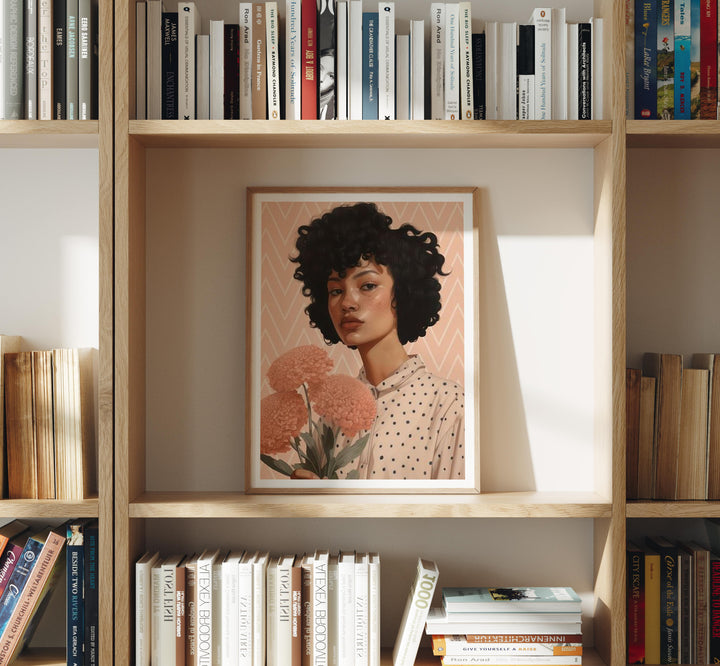 Wood Frame Mockup on Bookshelf,3x4 Ratio Frame Mock-Up,Picture Frame Mockup