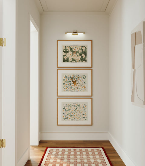Horizontal gallery wall mockup for printable poster set preview