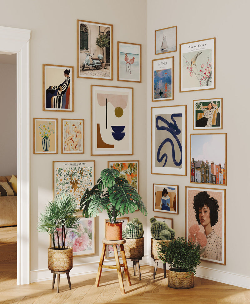 Set of 19 Gallery Wall Frame Mockup,Wall Art Mockup,Picture Frame Mockup