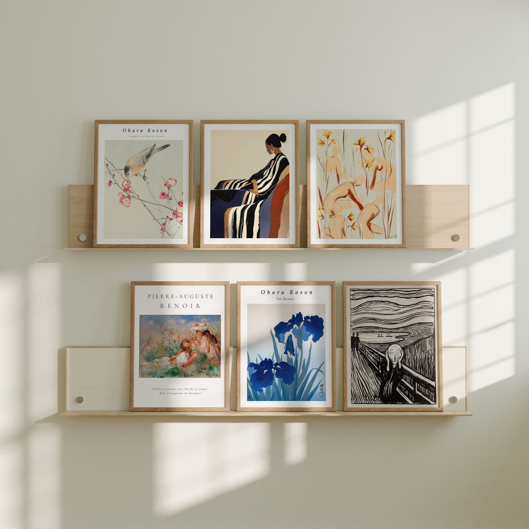 Gallery Wall Frame Mockup,6 Frames Boho Wood Frame Mockup,3x4 Vertical Frame