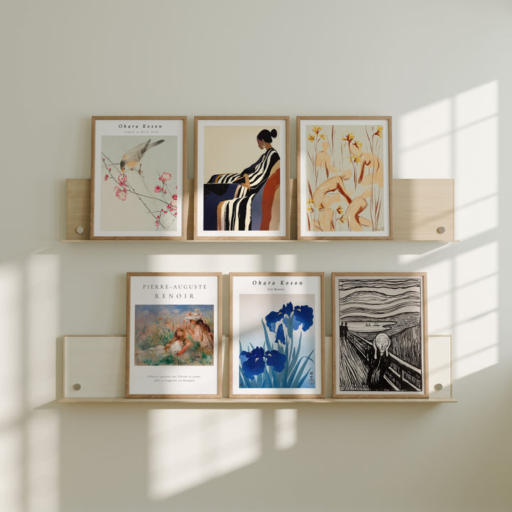 Gallery Wall Frame Mockup,6 Frames Boho Wood Frame Mockup,3x4 Vertical Frame