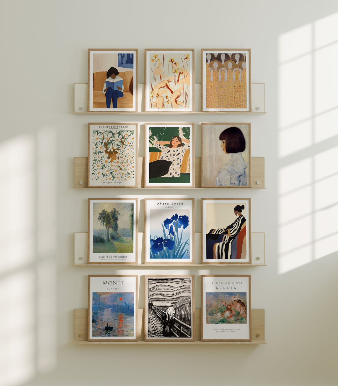 Gallery Wall Frame Mockup,3x4 Wood Frame Mock-Up,Multiple Frames Templates