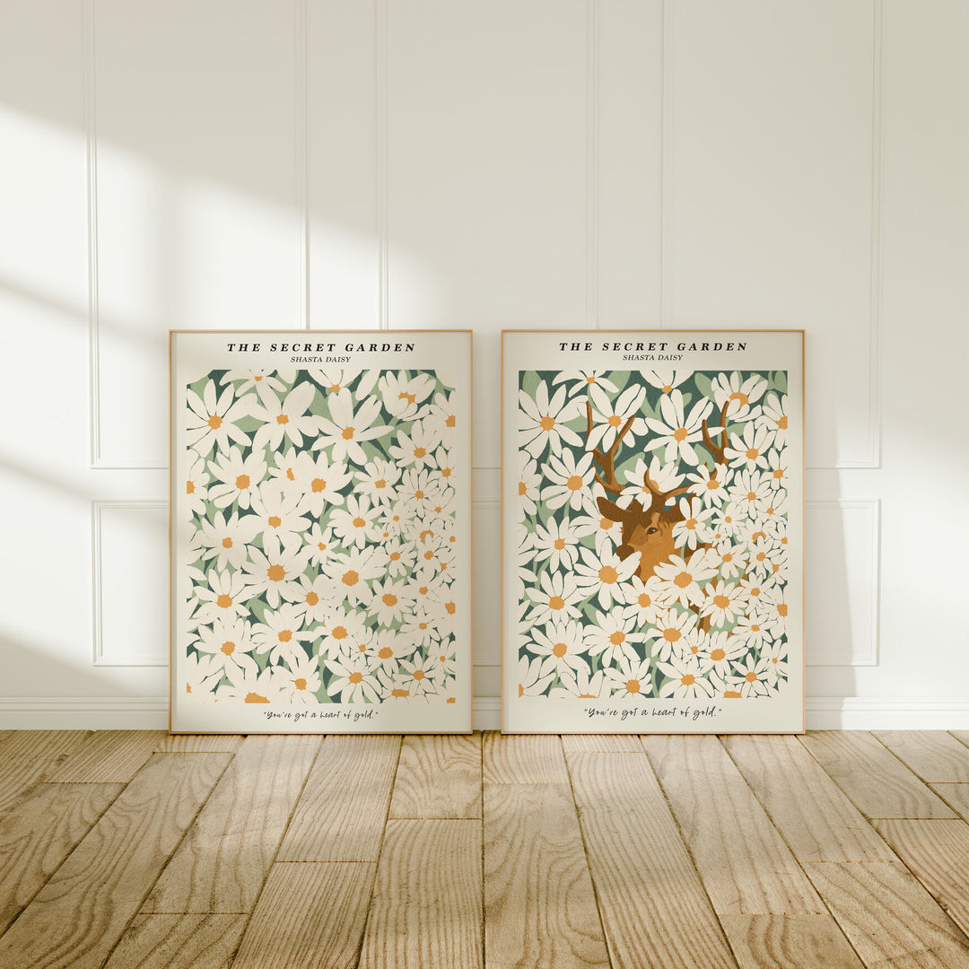 Set of 2 Minimalist Wood Frame Mockups in Home Interior
