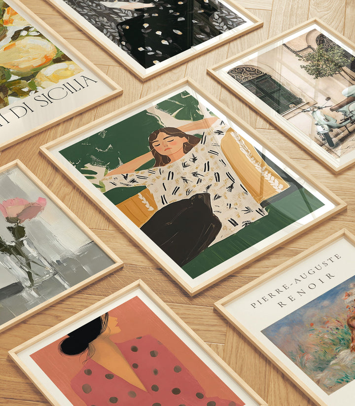 Set of 7 Wood Frames Mockup,3x4 Ratio Wood Frame Mock-Up,Picture Frame Mockup,Photoshop Template